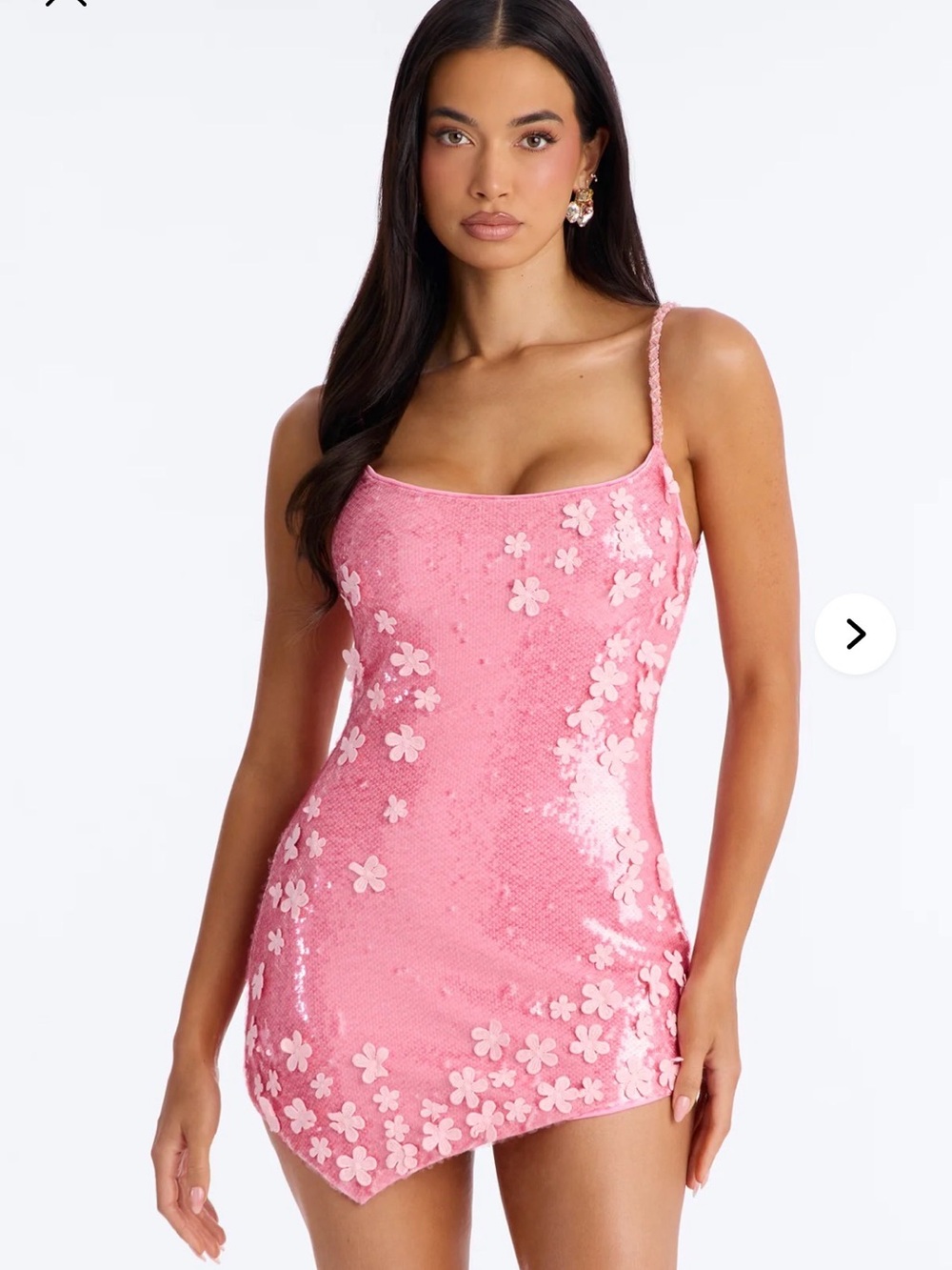 Fashion Nova Seaside Slay Sequin Mini Dress - Pink Size Extra Small